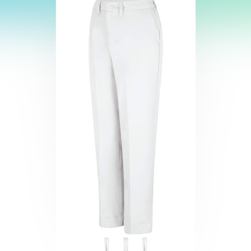 Red Kap Women’s Specialized Work Pant with pockets and belt loops white SZ 28